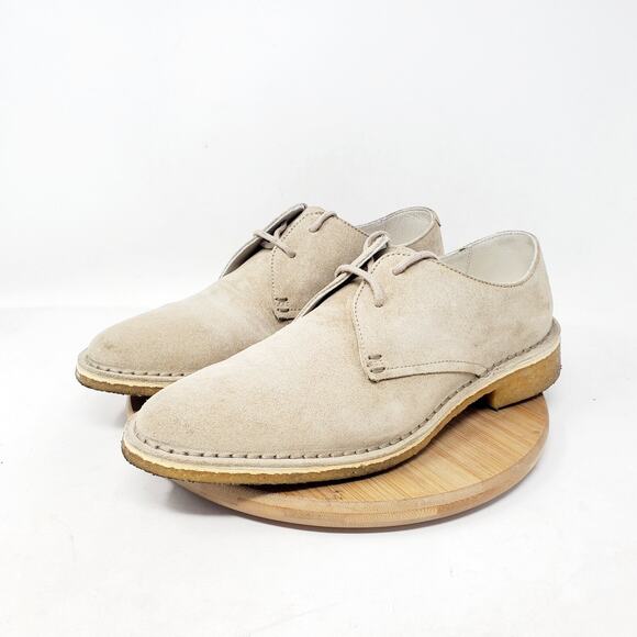 Clarks Originals Friya Point Shoes Womens 8.5 Sand Suede Crepe Sole Oxford Italy - Picture 2 of 12